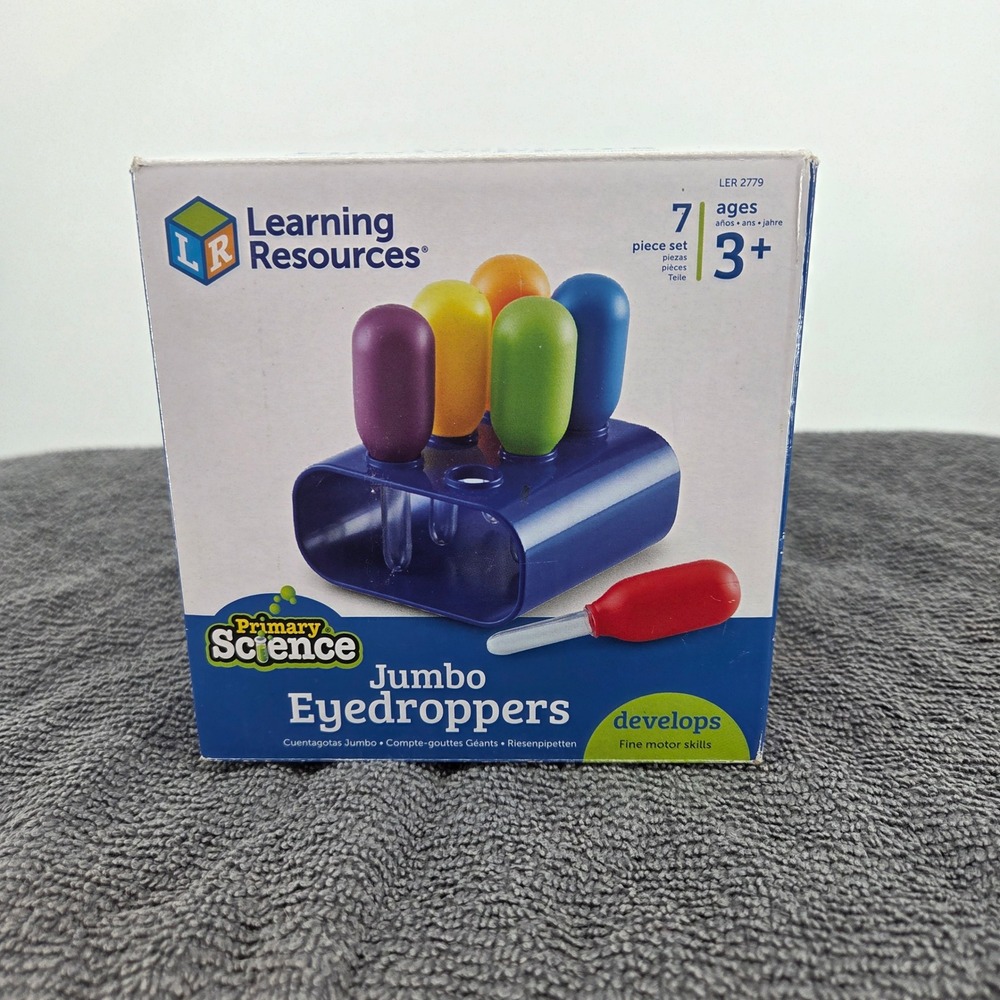 Learning Resources Primary Science Jumbo Eyedroppers 7 Piece Set  Kids STEM